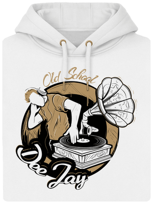 Old school DJ unisex mikina premium Snowwhite