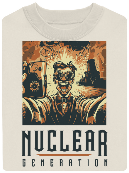 Nuclear generation unisex mikina bez kapucne Off White