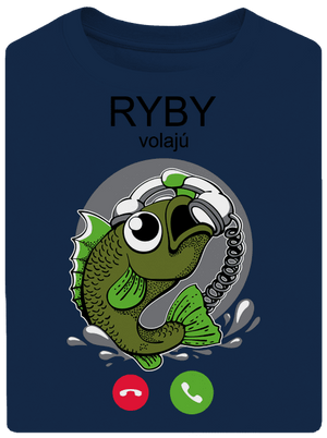Ryby volají unisex tričko oversized Midnight Blue