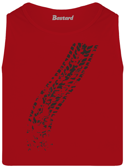 Prejdený pánske tielko Red