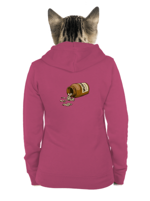 Music Pills dámska mikina na zips Magenta