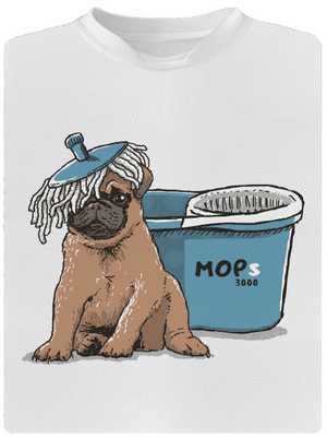 Mops pánske športové tričko White