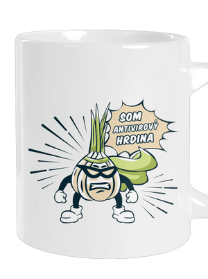 Antivirový hrdina veľký hrnček White