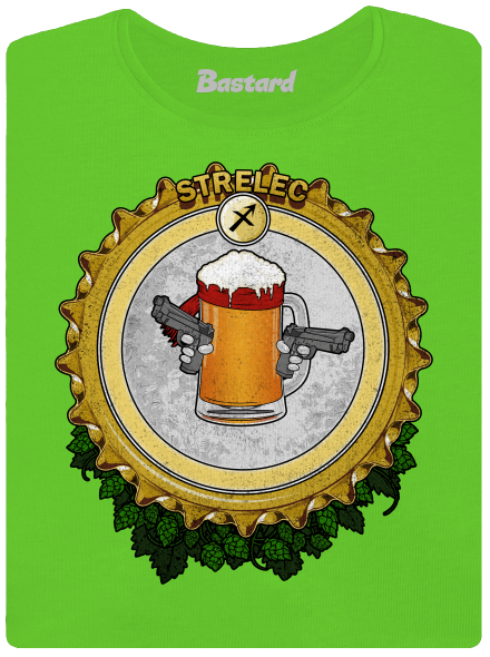 Pivný horoskop: Strelec dámske tričko Apple Green