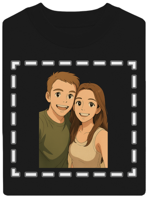 Ghibli efekt z vlastnej fotky unisex mikina bez kapucne Black