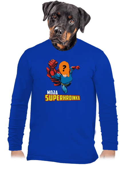 Moja superhrdinka pánske dlhý rukáv Royal Blue