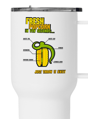 Popcorn grenade termohrnček White