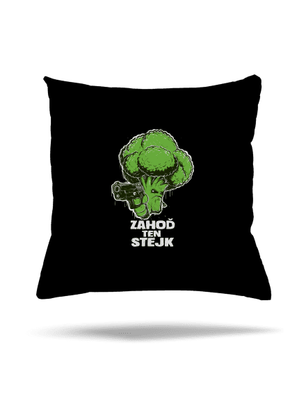 Zahoď ten stejk vankúš Black