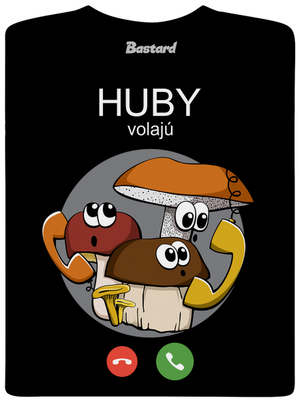 Huby volajú pánske dlhý rukáv Black