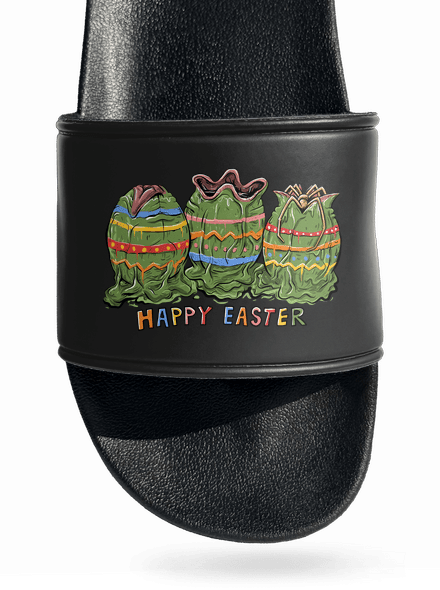 Happy Easter šľapky Black