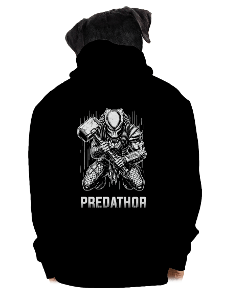 PredaThor a kladivko pánska mikina na zips Black