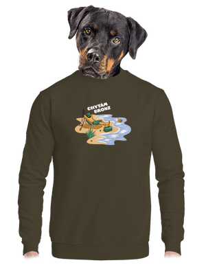  unisex mikina bez kapucne Urban Khaki