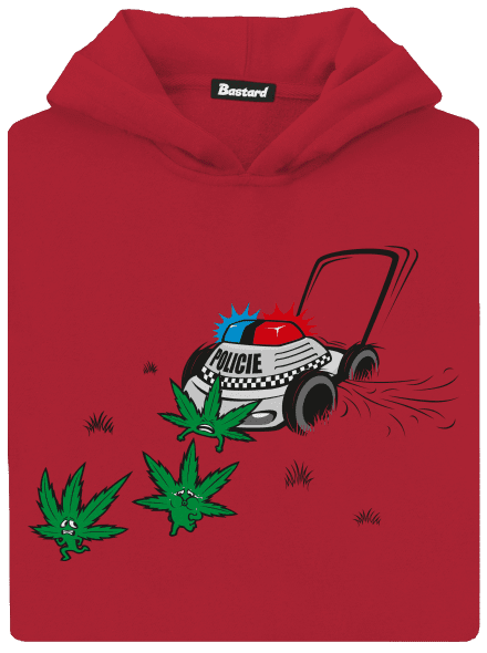 Ganja kríza detská mikina klokanka Fire Red