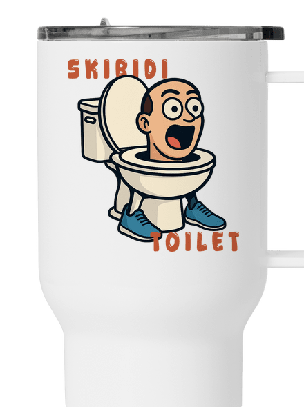 Skibidi Toilet termohrnček White