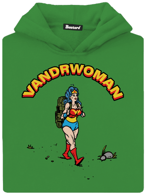 Vandrwoman detská mikina klokanka Kelly Green AWD