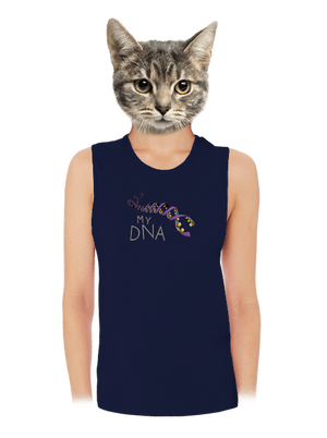 My DNA dámske tielko voľné Navy