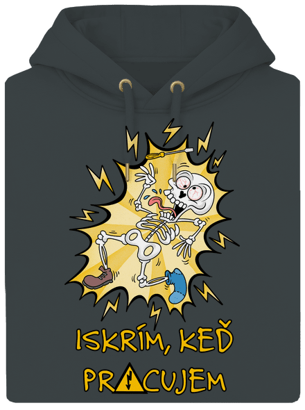 Iskrím unisex mikina premium Charcoal
