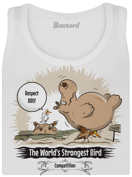 Strongest bird dámske tielko klasické White