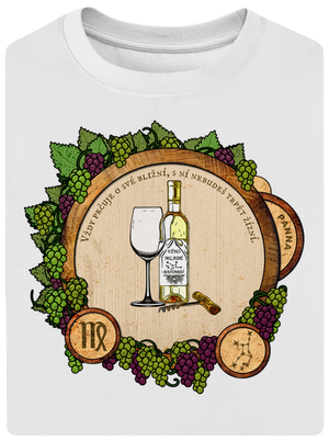 Vínny horoskop: Panna unisex tričko oversized White