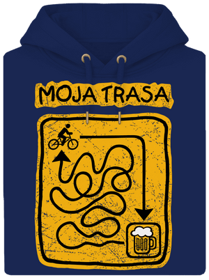 Moja trasa unisex mikina premium Navy
