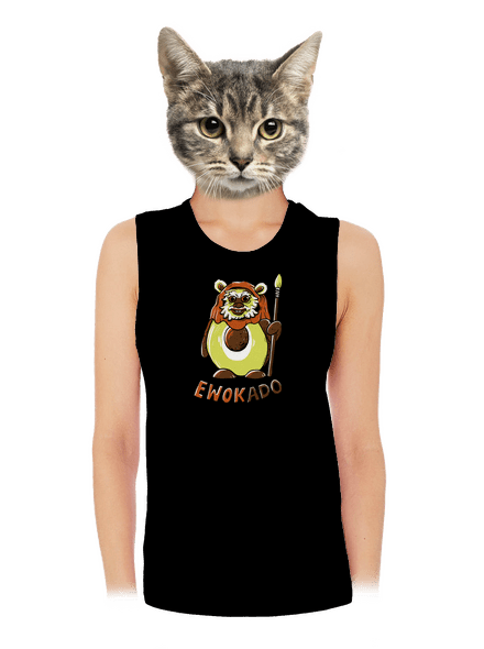 Ewokado dámske tielko voľné Black