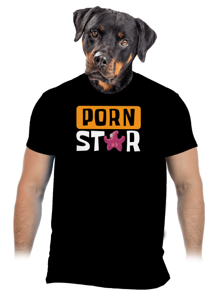 Porn star pánske tričko Black
