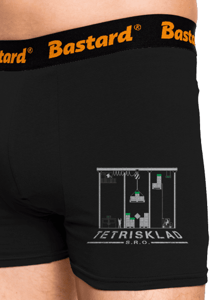 Tetrisklad boxerky Black