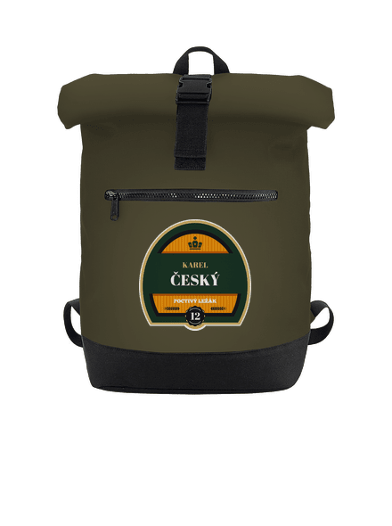 Pivná etiketa batoh Military Green