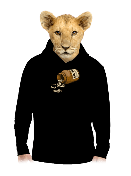 Music Pills detská mikina klokanka Black