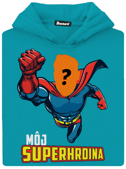 Môj superhrdina detská mikina klokanka Hawaiian Blue
