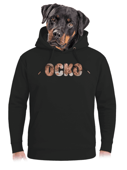 Nápis ocko z vlastných fotiek unisex mikina premium Dark Black