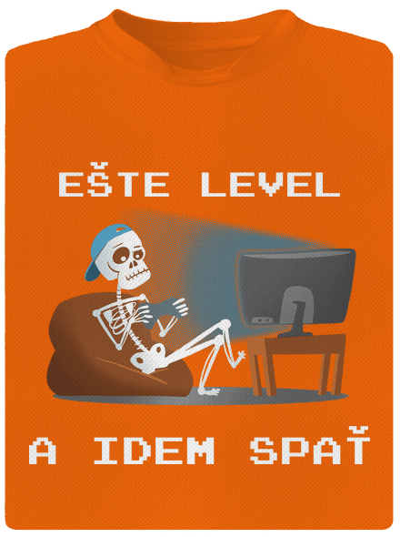 Ešte level detské športové tričko Neon Orange