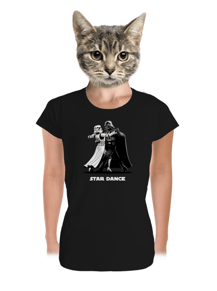 Star dance dámske tričko prémium Black