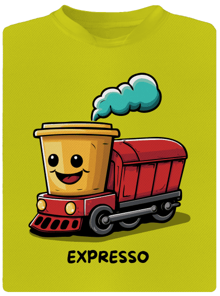 Expresso detské športové tričko Neon Yellow