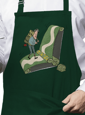 turistika na páse zástera Bottle Green