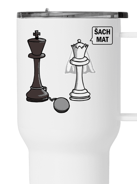 Šach mat termohrnček White
