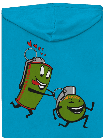Boom of love dámska mikina na zips Blue Atol