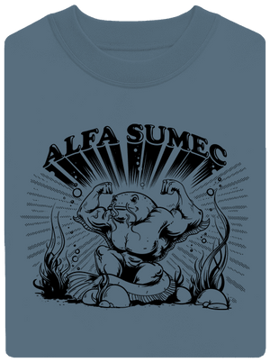 Alfasumec unisex mikina bez kapucne Nordic Blue