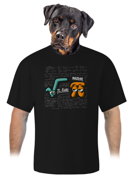 Pí, čus! unisex tričko oversized Black