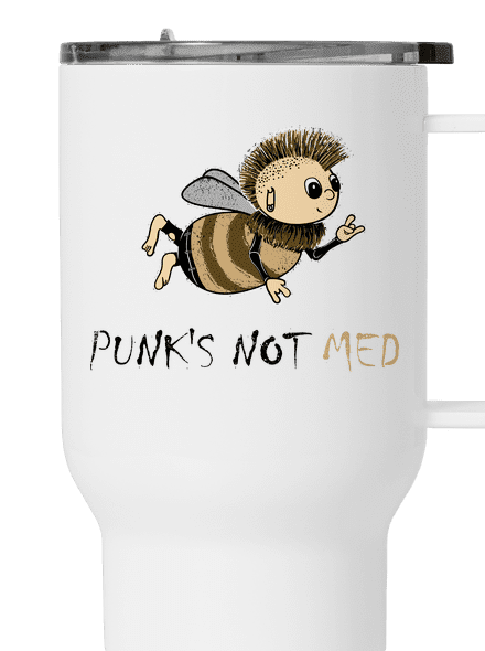 Punks Not Med termohrnček White
