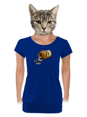 Music Pills dámske tričko s lemom Royal Blue Mal