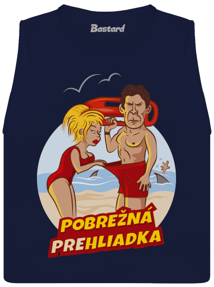 Pobrežná prehliadka dámske tielko voľné Navy