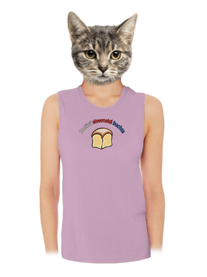 Poctivá buchta a klobása dámske tielko voľné Lilac