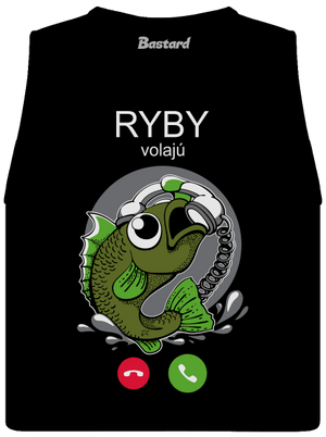 Ryby volají dámske tielko voľné Black