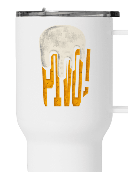 Nápis Pivo termohrnček White