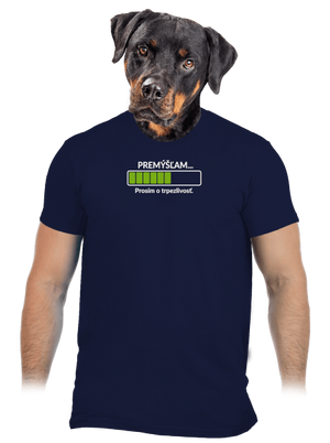 Premýšľam pánske tričko Navy