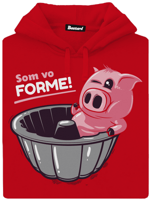 Vo forme pánska mikina klokanka Red