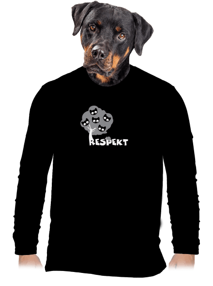 Rešpekt pánske dlhý rukáv Black