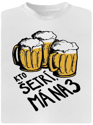 Kto šetrí, má na tri pánske športové tričko White