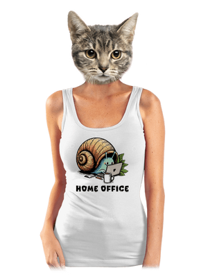 Slimákov home office dámske tielko klasické White